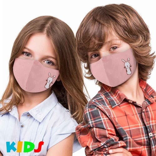 Alltagsmaske kind hase rosa - alltagsmaske,