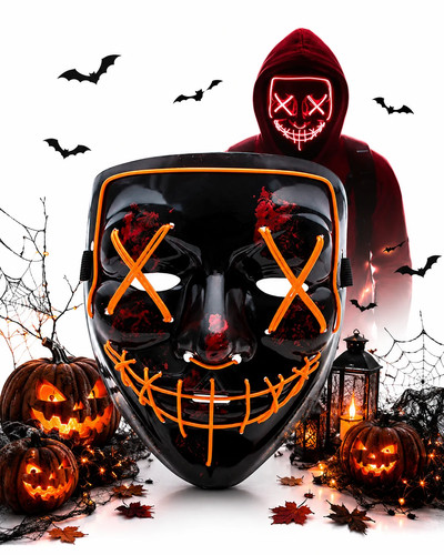 Led maske halloween - led,