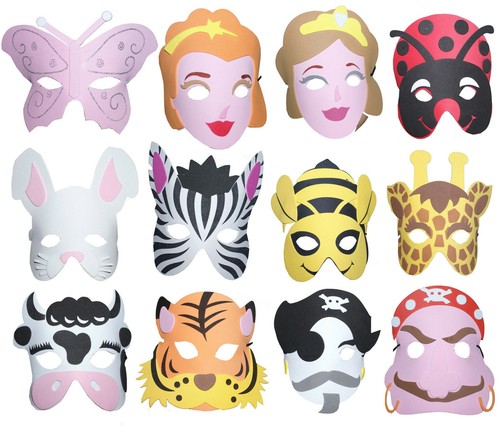 Kinder damen maske zebra pferd - damen,