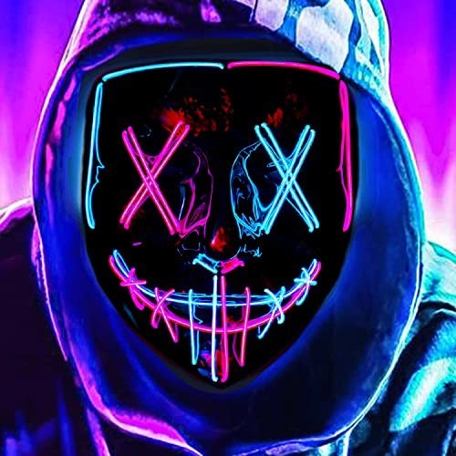 Led halloween maske - maske, mj